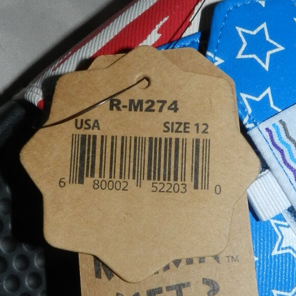 ROCKIN FOOTWEAR SANDALS PATRIOTIC FLAG USA MENS POCKET SLIDES 💥🆕NWT! - Picture 14 of 16